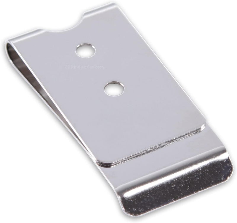 Holstex HolsterSmith Universal Metal Belt Clip - fits up to 2.0 inch Belts - Nickel & Black Finish – with Mounting Hardware - Image 4